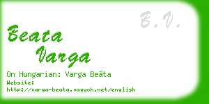 beata varga business card